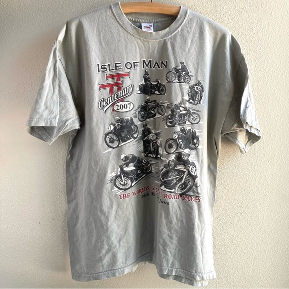 Isle of Man 2007 Motorcycle Tee T-Shirt Fruit Of The Loom Size XL - Picture 1 of 7